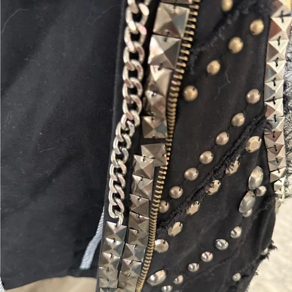 Monoreno Black Silver Studded Vest, M - Picture 4 of 8
